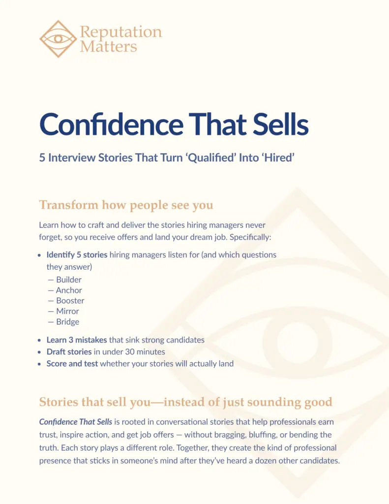 Confidence That Sells – Free Interview Prep PDF